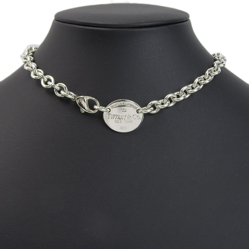 [TIFFANY & CO.] Tiffany Rett Titi Fanny Ovaltag Silver 925 Ladies Necklace A+Rank