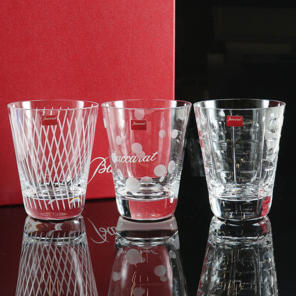 工芸品 baccarat Baccarat】バカラ ミカド＆クラウン＆エキノックス タンブラー×3