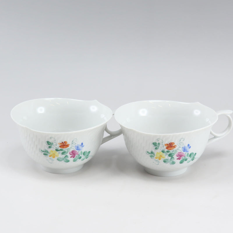 [Meissen] Meissen Sweet Cup & Saucer × 2 68A087/29633 _ Cabeza de vajilla S Rank