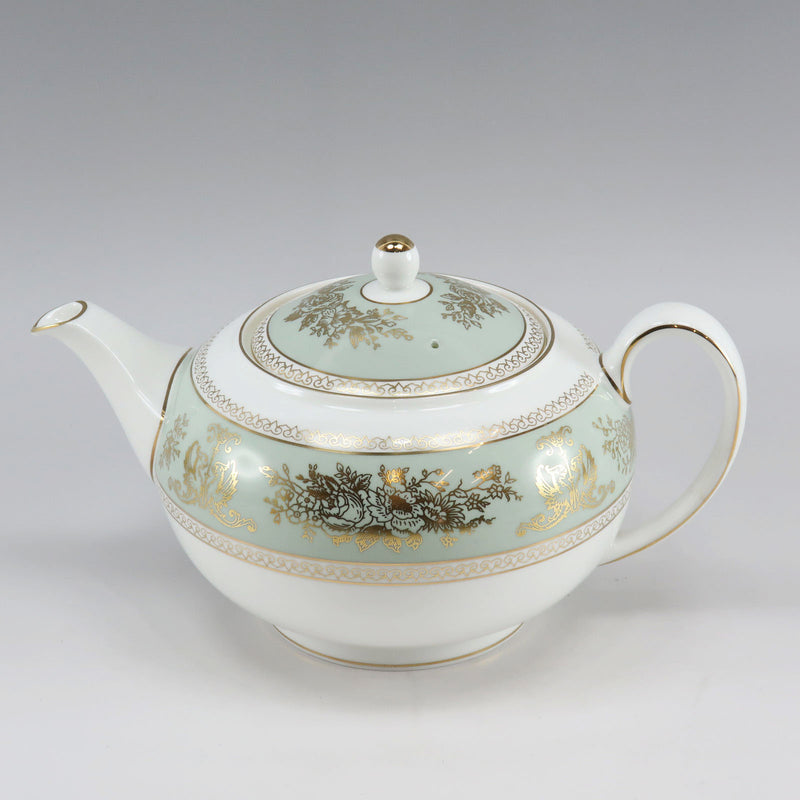 Wedgwood] Wedgewood 哥伦比亚鼠尾草绿色锅和糖和克雷默餐具瓷器_餐具