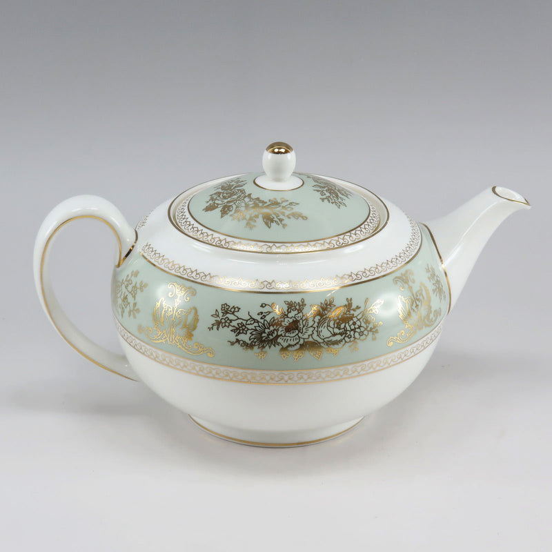 Wedgwood] Wedgewood 哥伦比亚鼠尾草绿色锅和糖和克雷默餐具瓷器_餐具