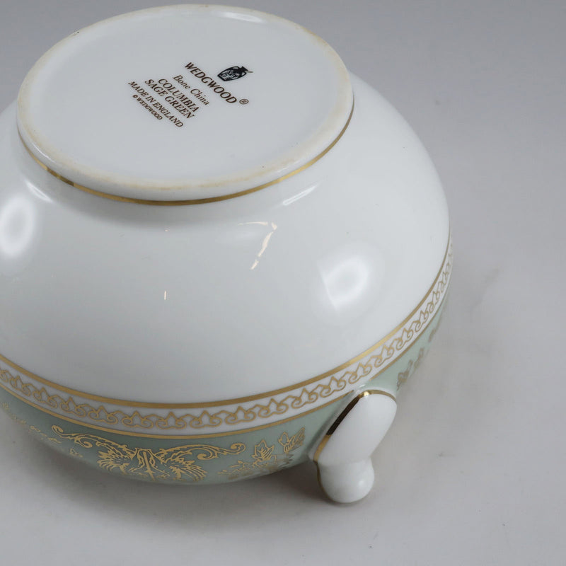 Wedgwood] Wedgewood 哥伦比亚鼠尾草绿色锅和糖和克雷默餐具瓷器_餐具