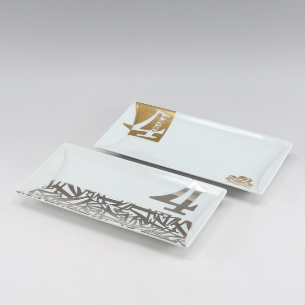 [Franck MULLER] Frank Muller novelty Goods Square Plate/Plate x 2 Tableware Porcelain _ Tableware A-Rank