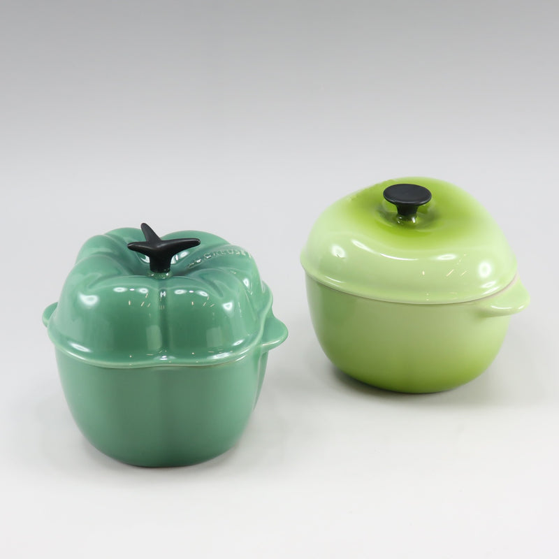 [Le Creuset] Le Creuset Mini Cot 2 Pieces Apple & Peppers Vigera _ Cabeware S Rank