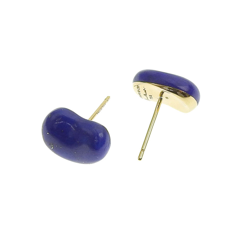 [TIFFANY & CO.] Tiffany Bean Elsapeletti Earrings K18 Yellow Gold Blue Ladies Earrings SA Rank