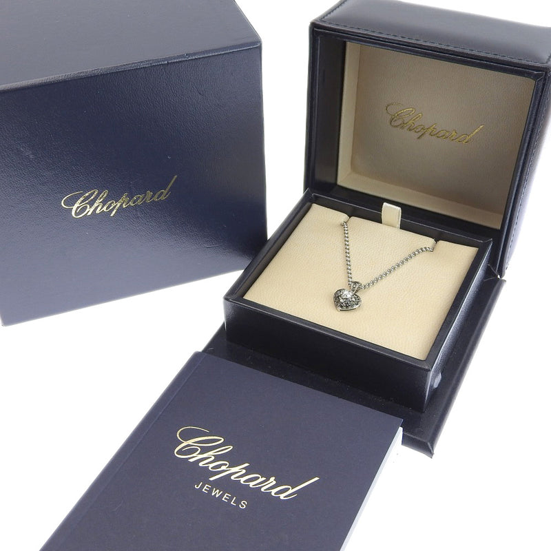 [Chopard] Chopard Heart 79/3656/50 K18 Oro blanco x Diamante negro x Diamond Ladies Collar SA