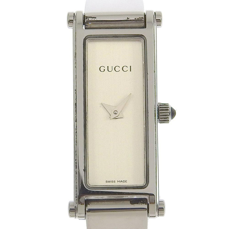 [GUCCI] Gucci 1500L Stainless Steel Quartz Analog Display Men's Silver Dial Watch A-Rank