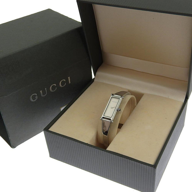 [Gucci] Gucci 1500L Costo de acero inoxidable Display de cuarzo de cuarzo Marril plateado para hombres Rank A-Rank