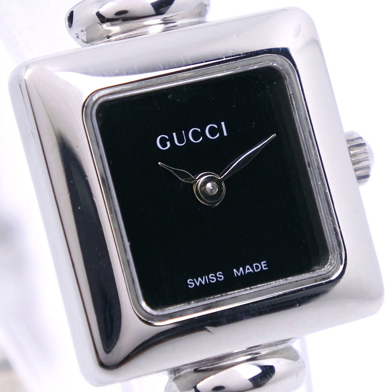 【GUCCI】グッチ
 1900L ステンレススチール クオーツ アナログ表示 レディース 黒文字盤 腕時計
A-ランク