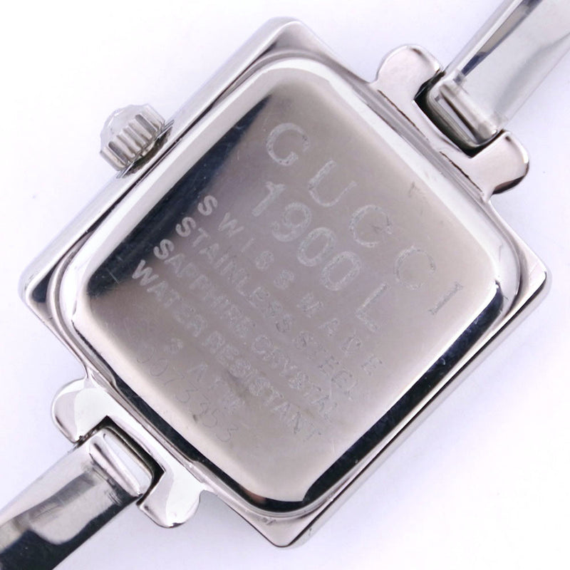 【GUCCI】グッチ
 1900L ステンレススチール クオーツ アナログ表示 レディース 黒文字盤 腕時計
A-ランク