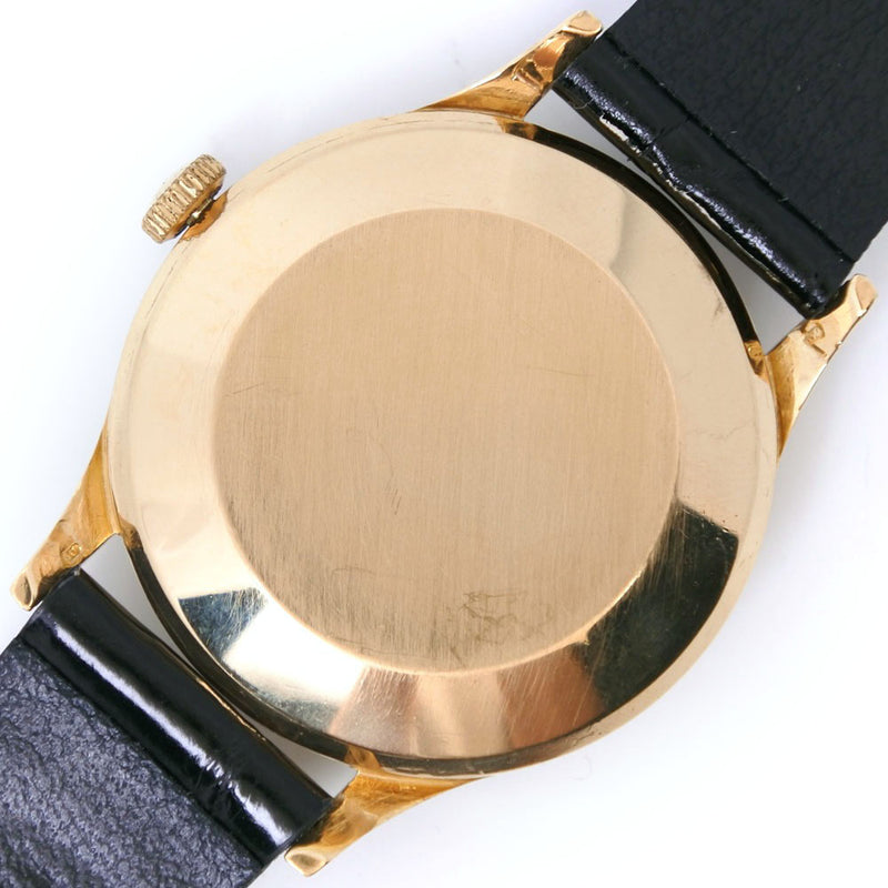 【IWC】インターナショナルウォッチカンパニー
 cal.853 K18イエローゴールド×レザー 自動巻き アナログ表示 メンズ 白文字盤 腕時計