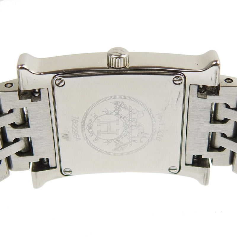 [HERMES] Hermes 
 H watch watch 
 HH1.210 Stainless steel quartz analog display black dial H Watch Ladies A-Rank
