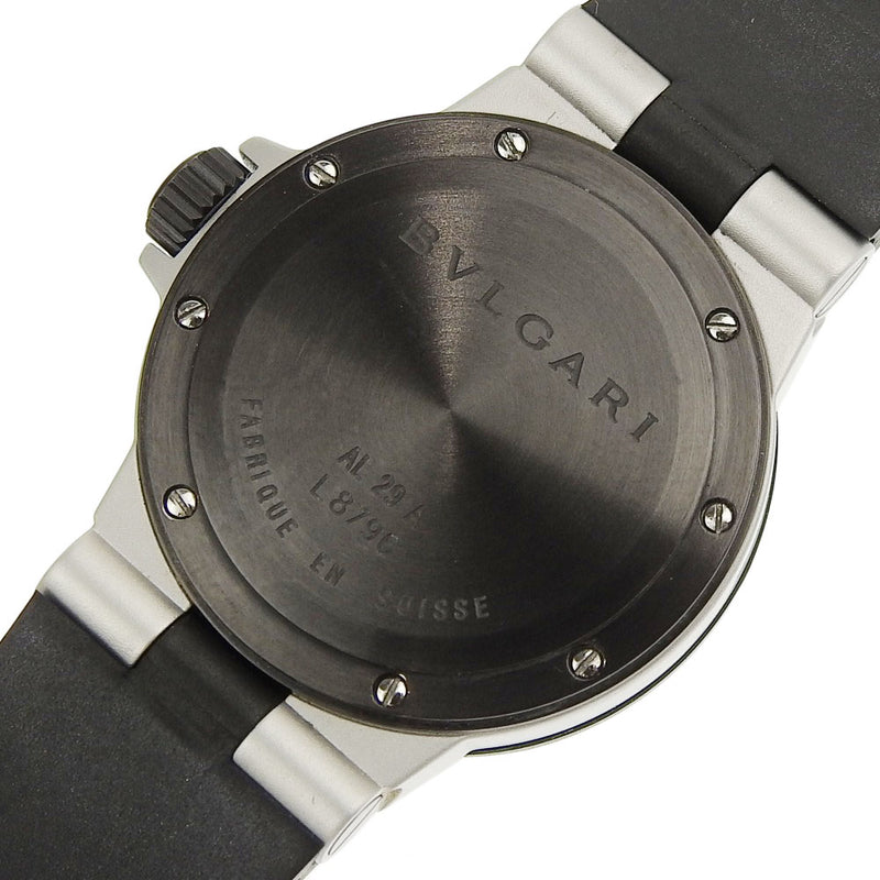 【BVLGARI】ブルガリ
 アルミニウム AL29A アルミ×ラバー クオーツ アナログ表示 レディース シルバー文字盤 腕時計
A-ランク