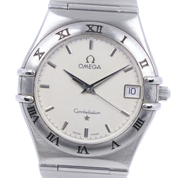 [Omega] Omega Constellation 1512.30 Pantalla analógica de cuarzo de acero inoxidable Reloj de marcación blanca para hombres