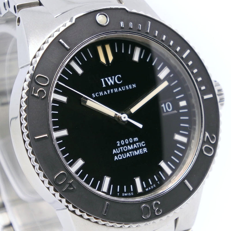 [IWC] International Watch Company Shafzen GST Aqua Timer iW353602 Stainless steel automatic winding analog display men's black dial watch A-Rank