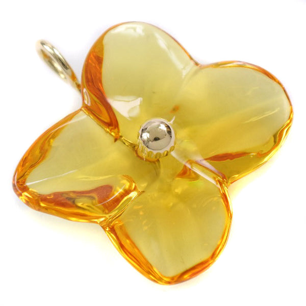 [BACCARAT] Baccarat K18 Yellow Gold x Crystal Gold Ladies Pendant Top A+Rank