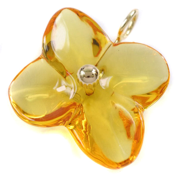 [BACCARAT] Baccarat K18 Yellow Gold x Crystal Gold Ladies Pendant Top A+Rank