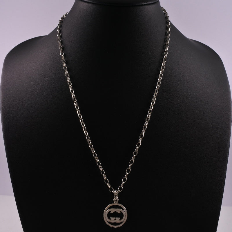 [GUCCI] Gucci Interlocking G Silver 925 Silver Unisex Necklace A+Rank