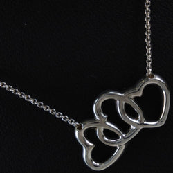[TIFFANY & CO.] Tiffany Triple Heart Silver 925 Ladies Necklace A+Rank
