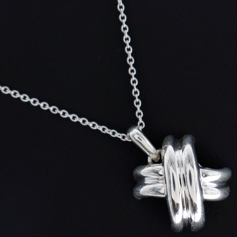 [TIFFANY & CO.] Tiffany Signature Necklace Silver 925 Silver Ladies Necklace A+Rank