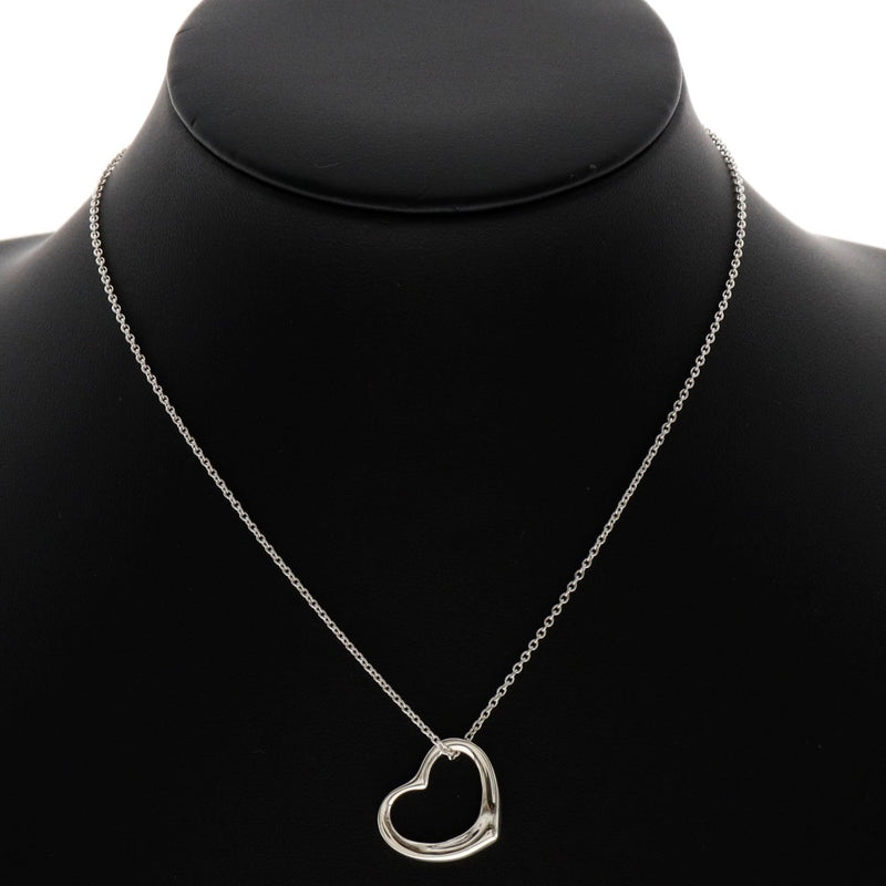 [Tiffany & Co.] Tiffany Open Heart El Saperti Necklace Silver 925 Silver Ladies Necklace A+Rank