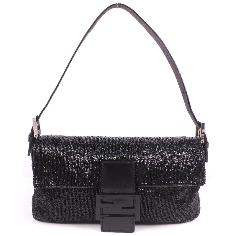 [FENDI] Fendi Mam Bucket Handbag x Beads Black Ladies Handbag
