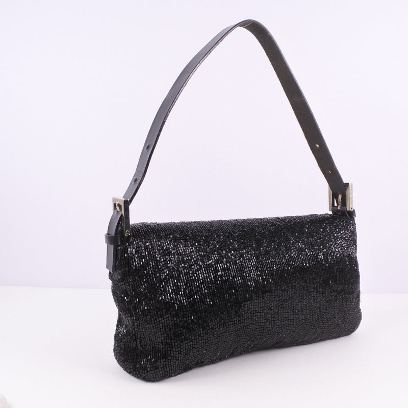 [FENDI] Fendi Mam Bucket Handbag x Beads Black Ladies Handbag