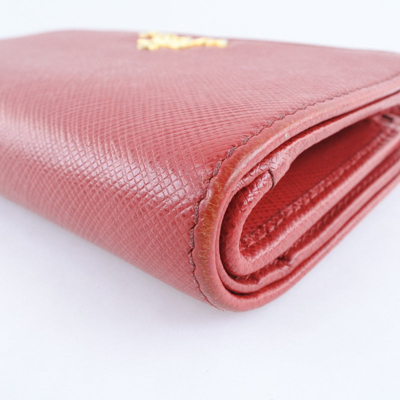 [Prada] Prada 1ML225 BI -FOLD Billet Safiano Red Ladies Bi -fold Billet