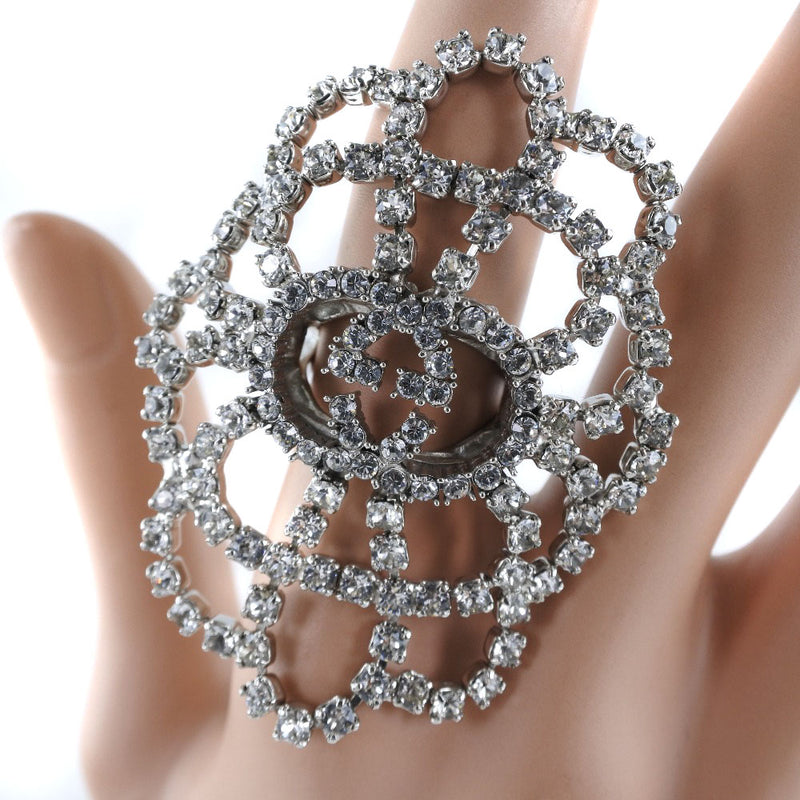 [GUCCI] Gucci Silver 925 x Rhinestone No. 9 Silver Ladies Ring / Ring A+Rank