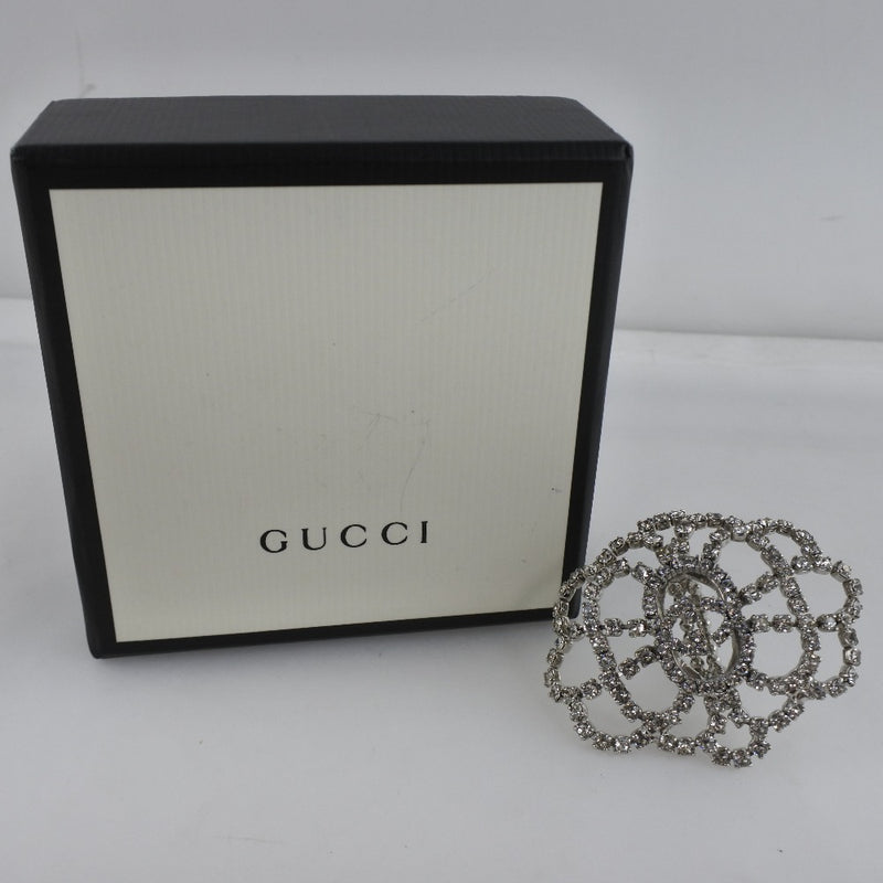 [Gucci] Gucci Silver 925 X Rhinestone No. 9 Silver Ladies Ring / Ring A+等级
