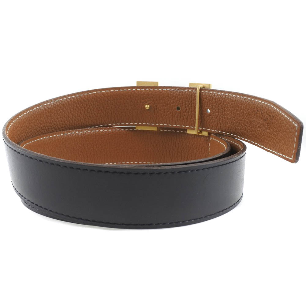 HERMES】エルメス Hベルト ベルト ボックスカーフ 黒 □G刻印