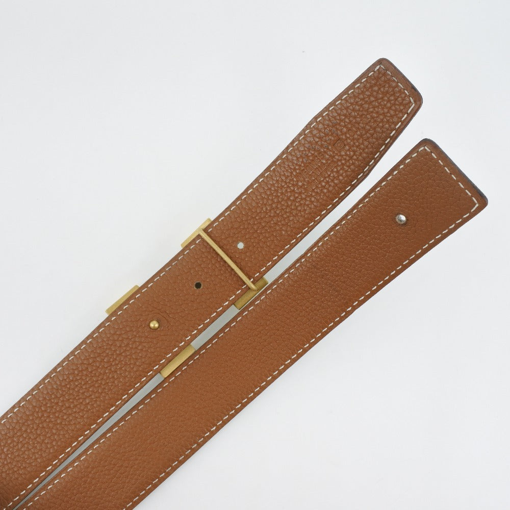 HERMES】エルメス Hベルト ベルト ボックスカーフ 黒 □G刻印