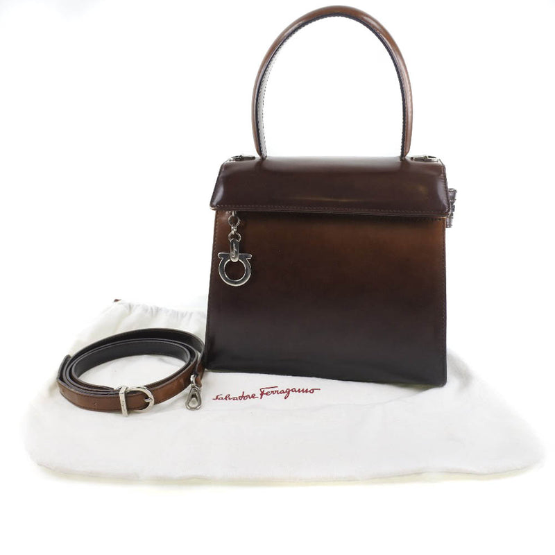 [Salvatore Ferragamo] Salvatore Ferragamo 2WAY Shoulder Ganchini Cafe Ladies Handbag