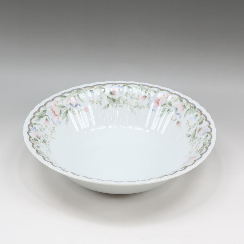 [NARUMI] Narumi Flower Pattern Set Taiga Plate & Deep Power & 5 Porcelain _ Tableware S Rank