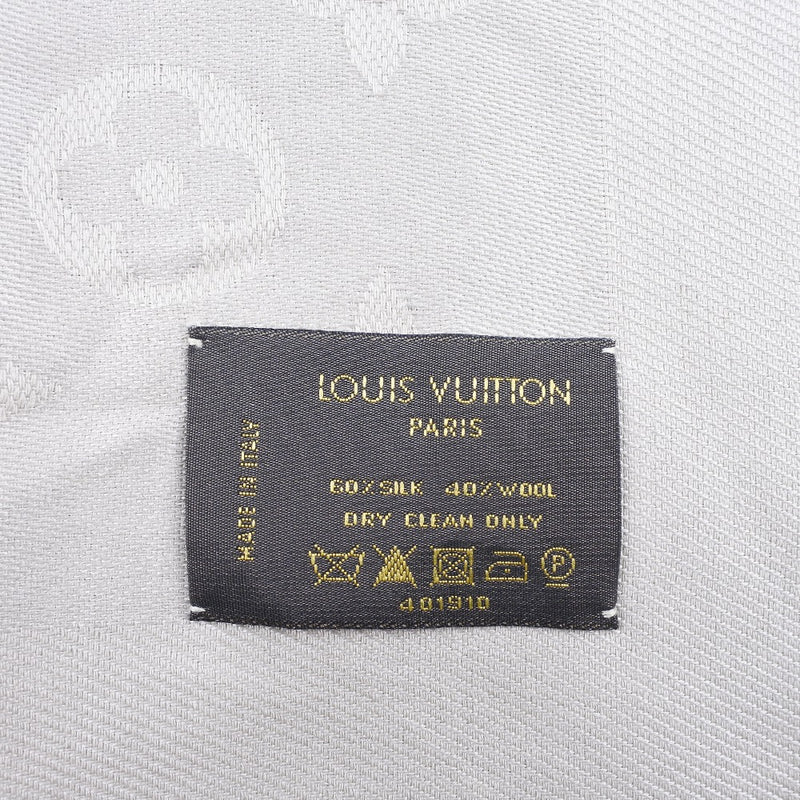 【LOUIS VUITTON】ルイ・ヴィトン
 ショール モノグラム M71336 ストール
 シルク×ウール ベージュ レディース ストール
Aランク