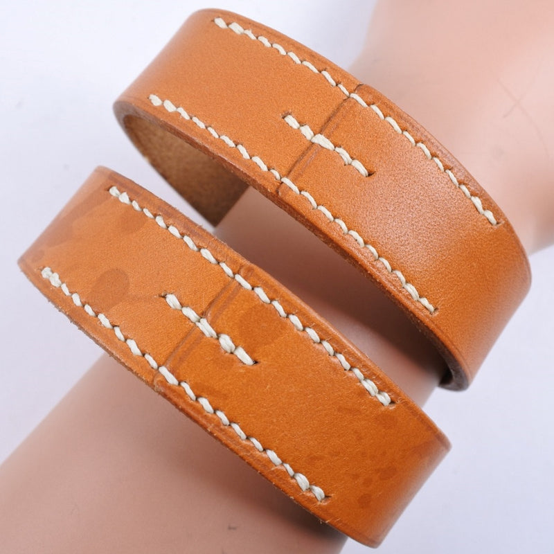 [HERMES] Hermes 2 -piece set Bracelet Calf □ C engraved ladies bracelet A rank