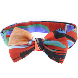 [HERMES] Hermes Papapillon Bow Thai Ribbon Other Accessories Silk Red/Green/Black Unisex Other Accessories A+Rank