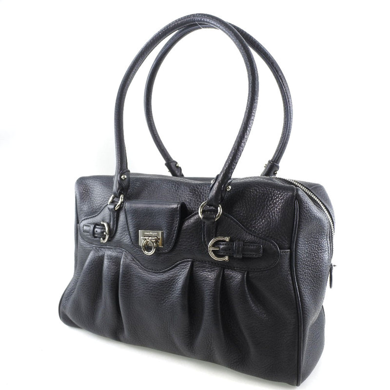 [Salvatore Ferragamo] Salvatore Ferragamo Ganchini Shoulder Bag Calf Black Ladies Shoulder Bag