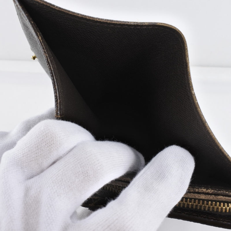 [LOUIS VUITTON] Louis Vuitton Porto Moneviet Resolor N61730 Bi -fold Wallet Damier Cambus Tea CA0021 Engraved Unisex Born Wallet