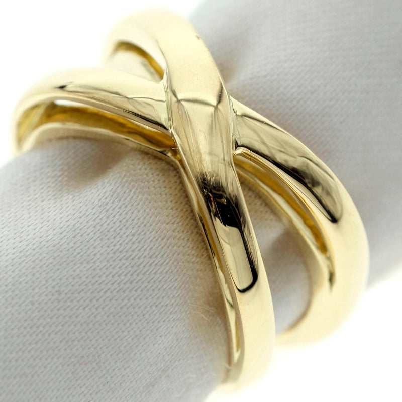 [Tiffany & Co.] Tiffany Infinity Double Cross Elsapeletti K18 Gold No. 8 Ladies Ring / Ring A Rank
