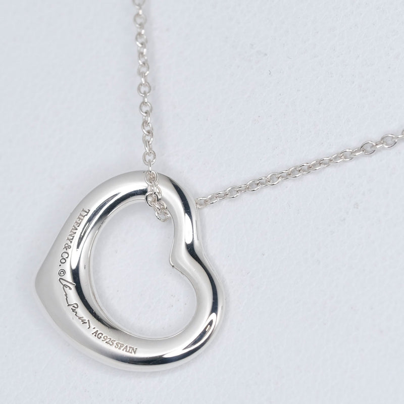 [Tiffany & Co.] Tiffany Open Heart Elsa Peletti Necklace Silver 925 Ladies Necklace A Rank