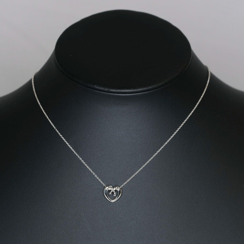 [Tiffany＆co。] Tiffany Heart Ribbon Elsa Peletti项链Silver 925女士项链A+等级
