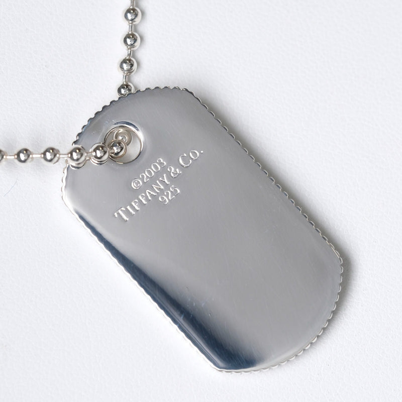 [Tiffany＆Co。] Tiffany Dog Tag项链Silver 925中性项链A+等级