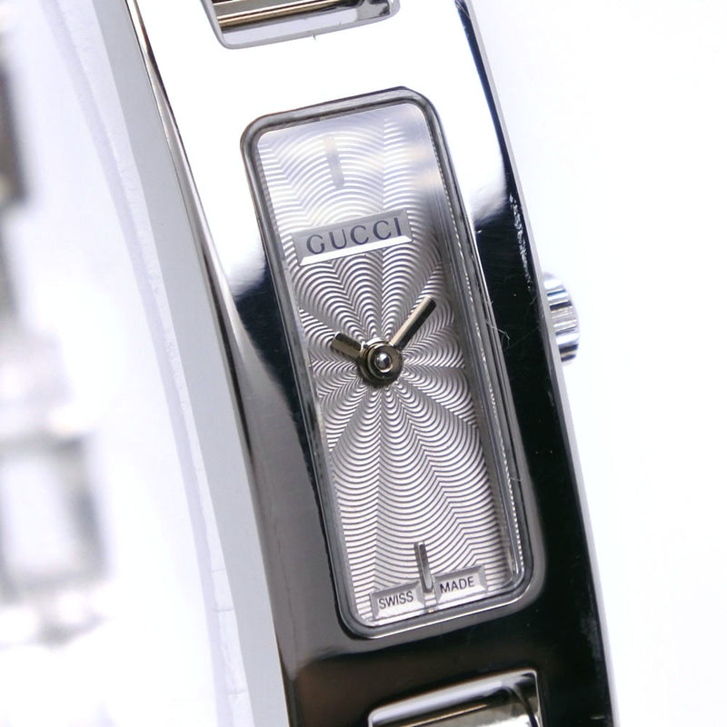 [GUCCI] Gucci 3900L Stainless steel Quartz Analog display Ladies Silva-Dial Watch A-Rank