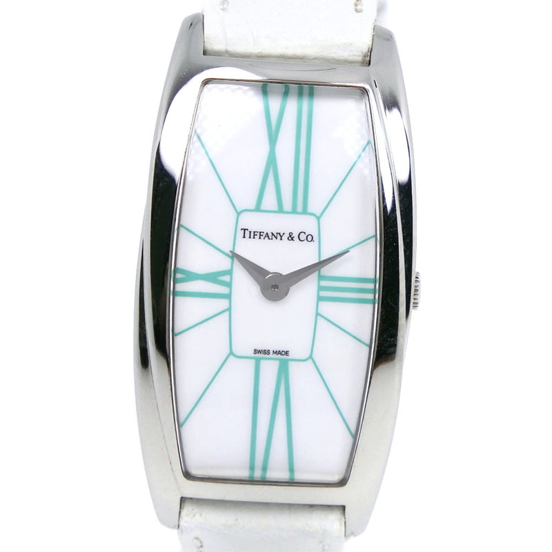 【TIFFANY&Co.】ティファニー
 ジェメア Z6401.10.10A29A48A ステンレススチール×レザー 白 クオーツ アナログ表示 レディース 白文字盤 腕時計
Aランク