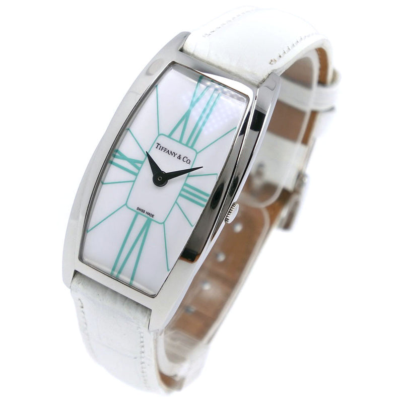 【TIFFANY&Co.】ティファニー
 ジェメア Z6401.10.10A29A48A ステンレススチール×レザー 白 クオーツ アナログ表示 レディース 白文字盤 腕時計
Aランク