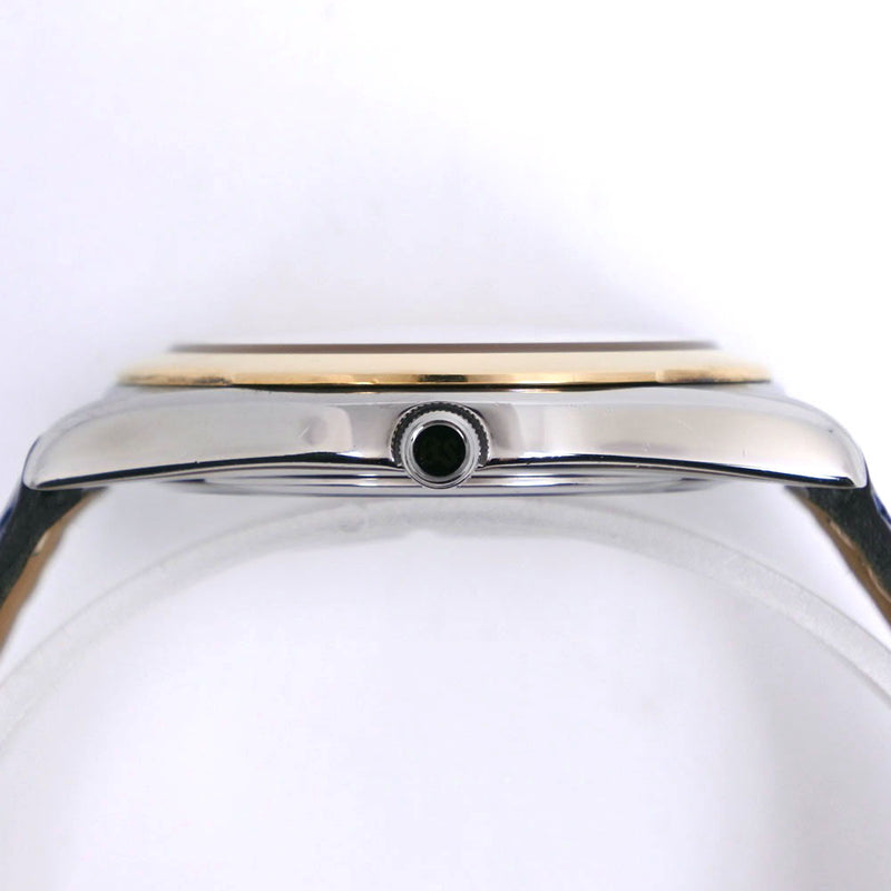 [Seiko] Seiko Grand Seiko 8N65-8000不锈钢X K18黄金X皮革银/金石英模拟L显示器白色拨号表手表