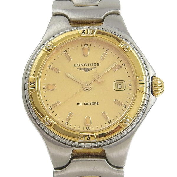 [Longines] Longines L3.112.3 Pantalla analógica de cuarzo de acero inoxidable Reloj de diale dorado de damas