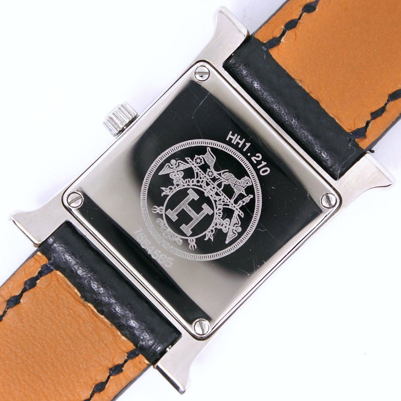 HERMES] Hermes H Watch HH1.210 Stainless steel x Leather Silva 