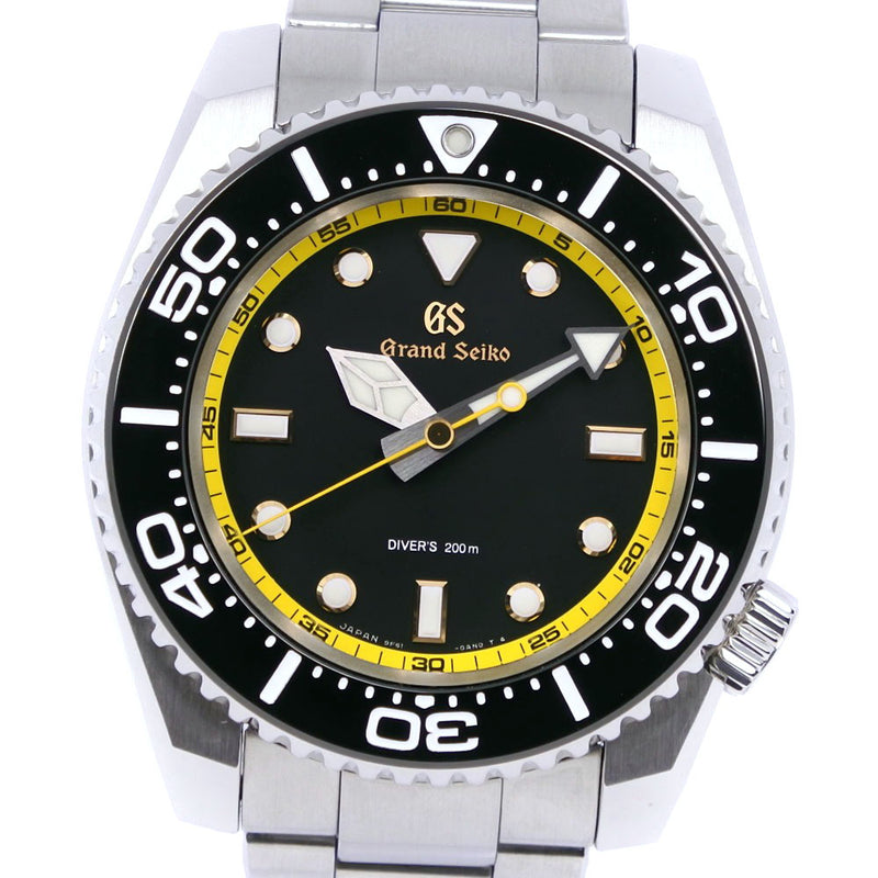 [Seiko] Seiko Grand Seiko Divers 9f61-0AM0 SBGX339 Stainless steel Steel Silver Quartz Analog Display Men's Black Dial Watch A Rank